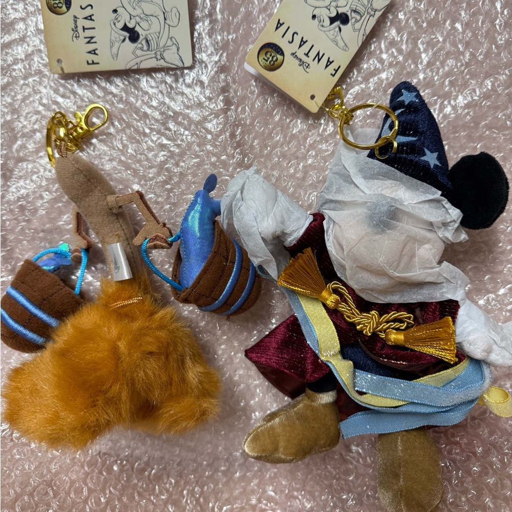 2 Tokyo Disney 85th Anniversary Fantasia Sorcerer Mickey Keychain